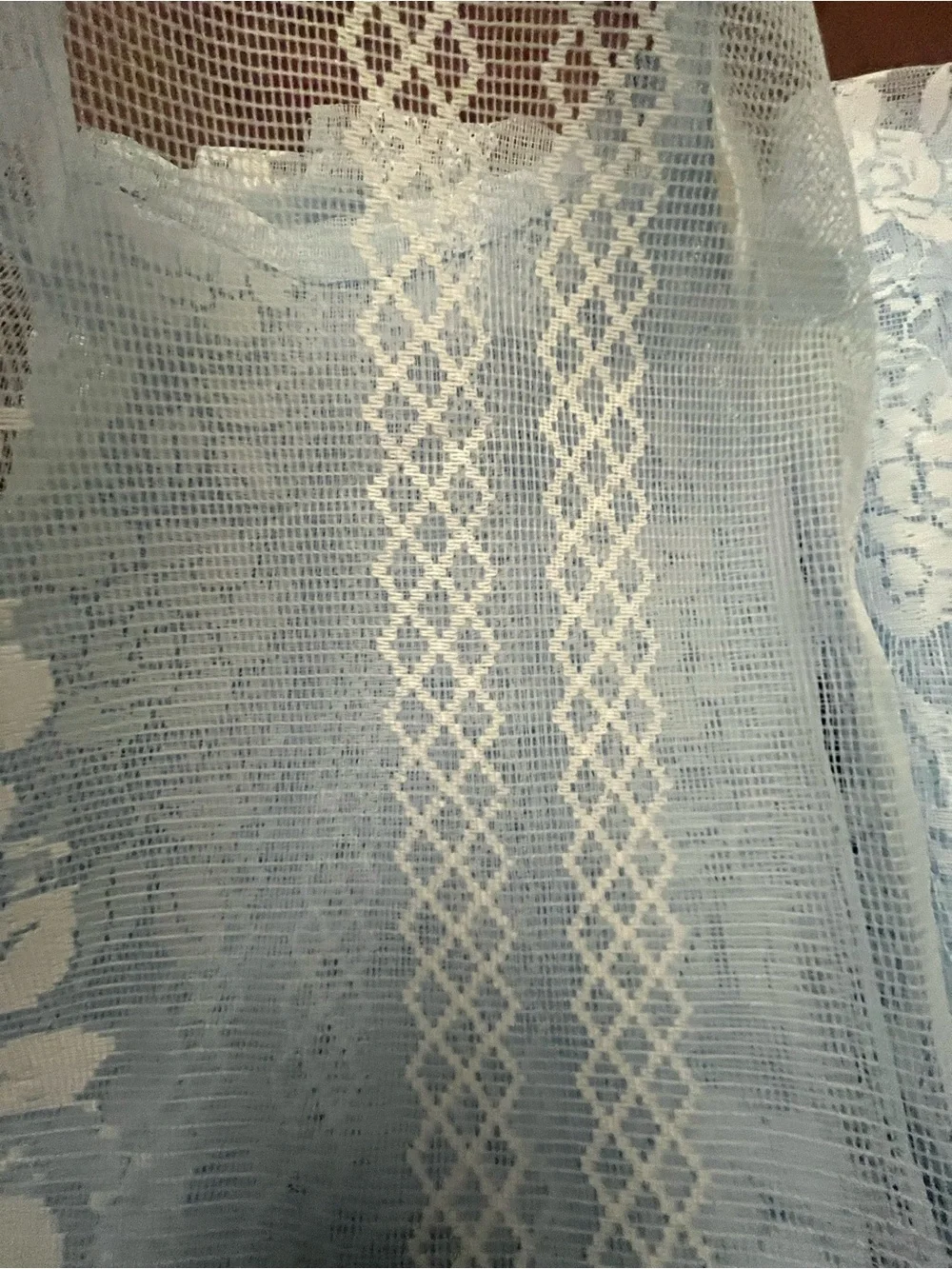 Light Blue Sheer Mesh Fabric Panel/ Curtain (2)